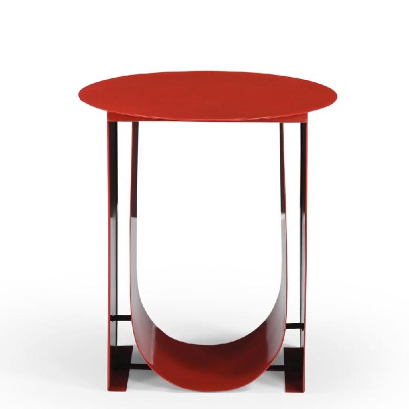 Table de présentation Anniversaire RETIF rond rouge Ø40x45 cm_1