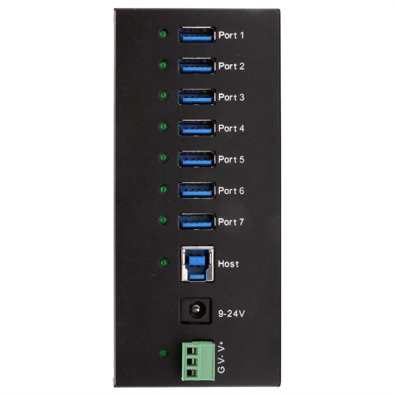 EXSYS EX-11247HMS HUB 7 ports USB 3.2 Gen 1 Din-Rail Kit et mur VIA VL813 Chipset_1