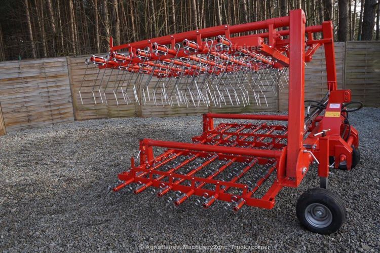 Herse étrille 6 mètres - Jar-Met HSJAR6000 - Neuve avec repliage hydraulique et réglage mécanique_1