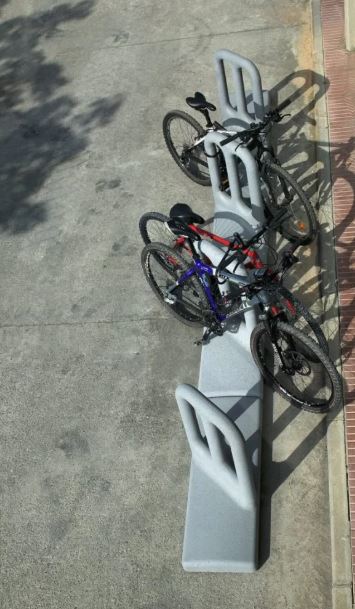 Porte Vélos Cyclo - 110 x 40 x 93 cm - 120 kg - Béton avec Ciment Green Seal - Réduction CO2_1