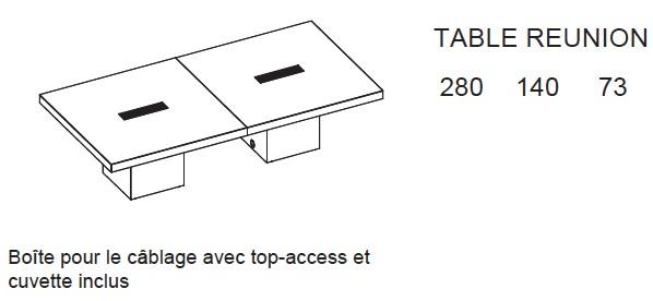 Table de réunion T45 - Officity - Wenge, 280_1