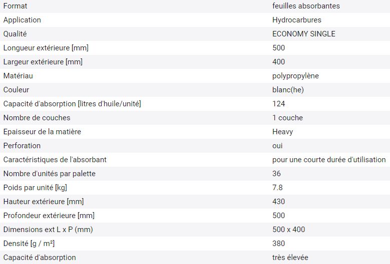 175016w - Feuilles absorbantes Densorb Eco I huile heavy - hydrophobe et résistantes à la déchirure_1