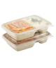 627503 - Boîte à couvercle indépendant en pulpe de canne à sucre - 2 compartiments - Écologique, biodégradable et micro-ondable_1