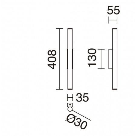 Applique intérieure GTania LED SMD AC 2x4W 3000K blanc - 2x 400 lm - éclairage up&down - style contemporain_1