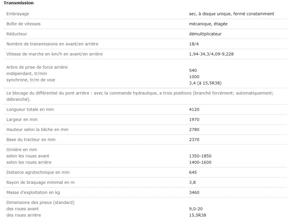 Belarus 90 - Tracteur agricole MTZ Belarus - 66 kW (90 CV) - 18/4 transmissions_1