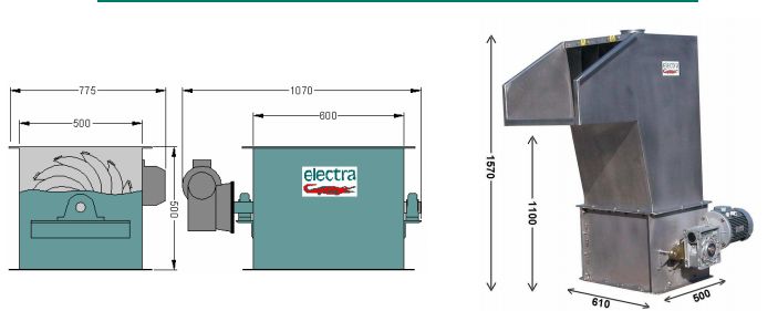 E 600 - Émotteurs & Dévouteurs - Electra - 250 kg - Rotor 12 couteaux fixes - Acier peint ou inox 304L/316L_1