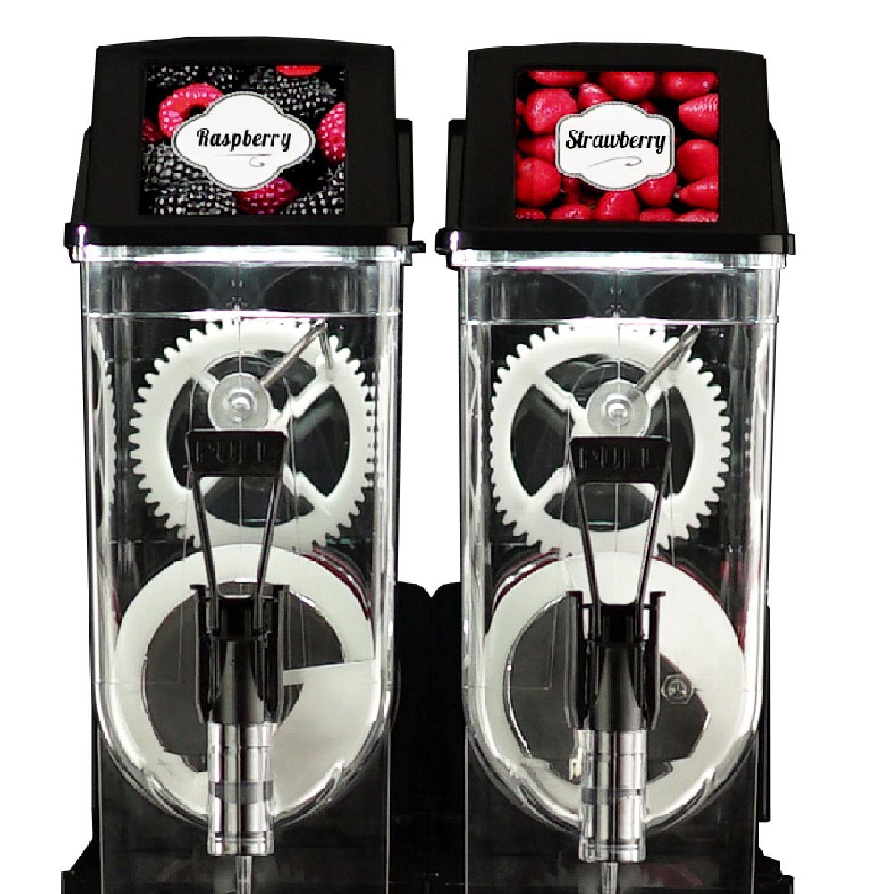 Machine à granité professionnelle 2x12 litres - FROSTY 2 avec mode nuit, double malaxeur et éclairage LED_1