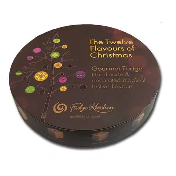 Boîte-cadeau ronde et plate - Truffes au chocolat - Cylindre en carton - AM Packaging Company Limited - 180 (dia) x 40 (h) mm_1