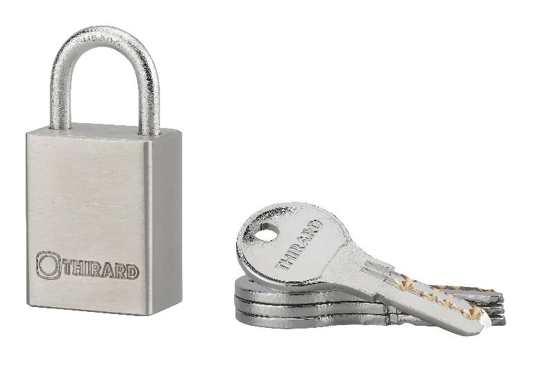 Cadenas à clé Rinox 30mm - Anse inox - 4 clés réversibles - Thirard_1