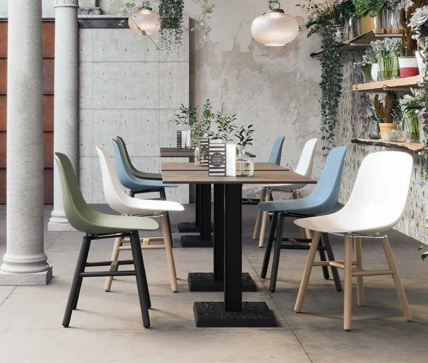 Chaise empilable Pure-Loop - coque monobloc en polypropylène renforcé, mono ou bi-nuance_1