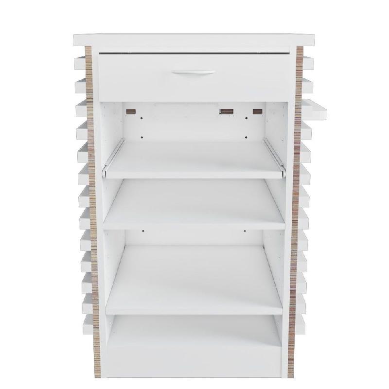 Comptoir Tasseau G finition bambou et blanc L65xP58xH100cm_1