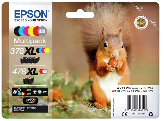 EPSON Multipack 6 colours 378XL/478XL Squirrel incl. R/G_1