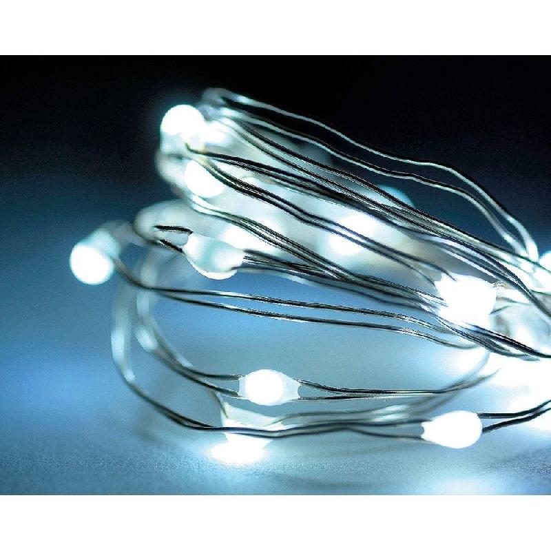 Guirlande électrique - 240 micro LED blanc froid - 12m - 8 fonctions de clignotement - usage extérieur_1