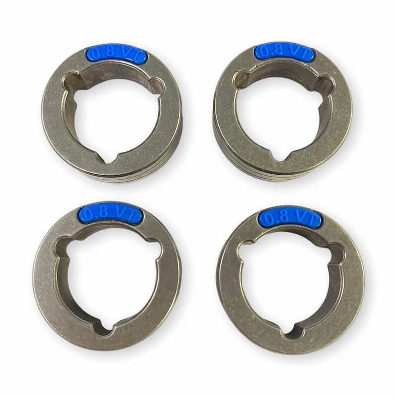 Kit 4 galets Ø0,6/0,8 ACIER/INOX pour Powertec i et Dévidoir Lincoln_1