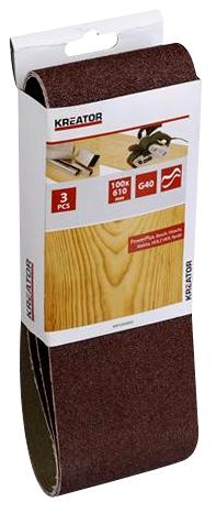Lot de 3 bandes de ponçage - grain 180 - 100 x 610 mm - Abrasifs de ponçage_1