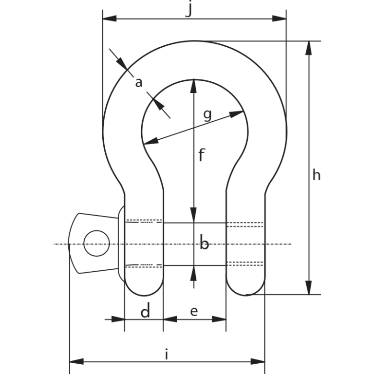 Manille lyre à haute résistance GreenPin® G-4161 avec axe vissé - REF : 43130 - capacité 0,33t à 55t_1