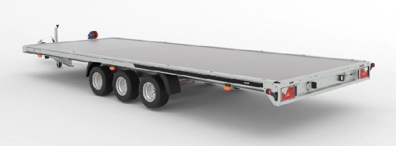 Remorque porte voiture-plateau - 5,90 X 2,12 M - 3500 KG - MARTZ GT PLATEAU 600/3S FULL ALUMINIUM / Plancher bois_1