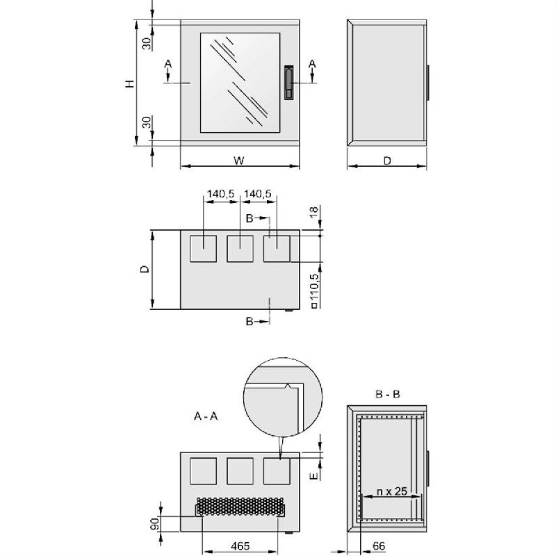 Schroff epcase 16 uh, (hxlxp) 812 x 600 x 500 mm_1