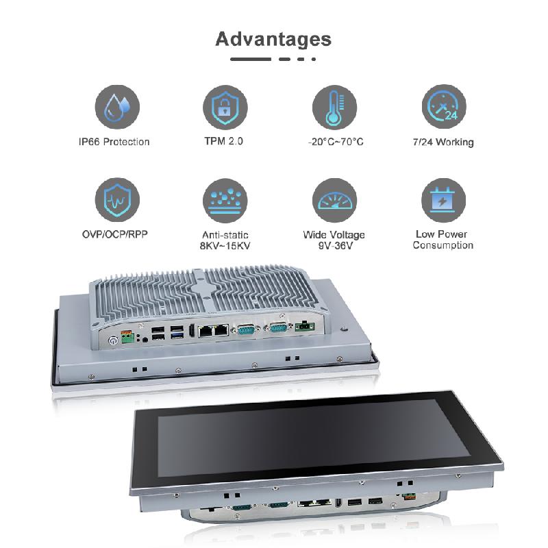 Panel PC industriel fanless 13,3 pouces Full HD - Intel® Celeron® J1900 - EVI-J133WAC_1