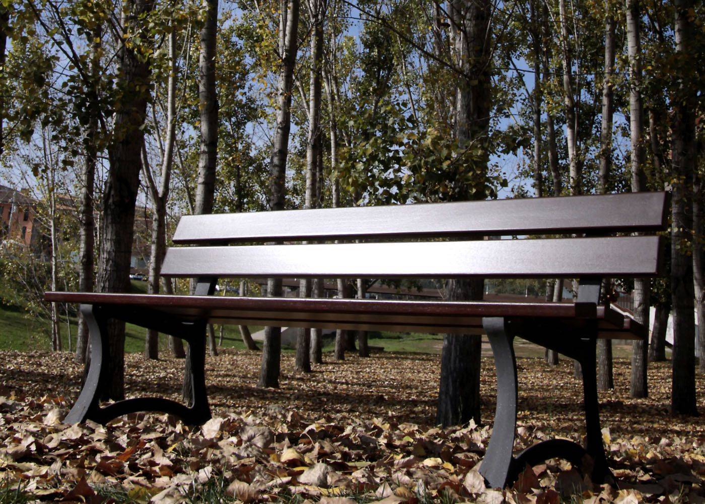 Banc public Bretaña UM374 - Fonte ductile et bois tropical traité_1