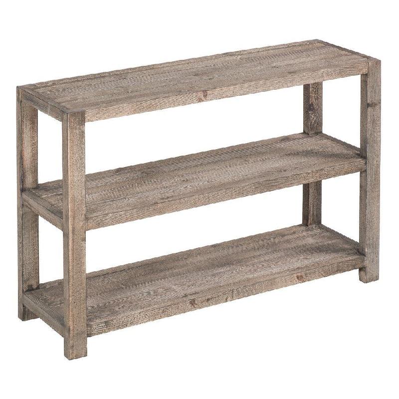 Étagère 3 niveaux Héritage - L119xP39xH80cm - Pin vieilli - Gris_1