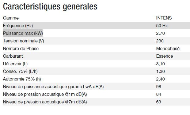 Groupe électrogène HX 3000 C - Kohler - 2,70 kW - 50 Hz - 230 V_1