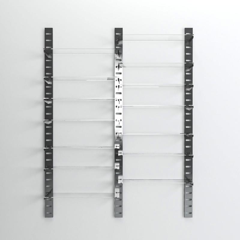 Élément suivant Zetawall chrome 7 tablettes verre L90xH240cm_1
