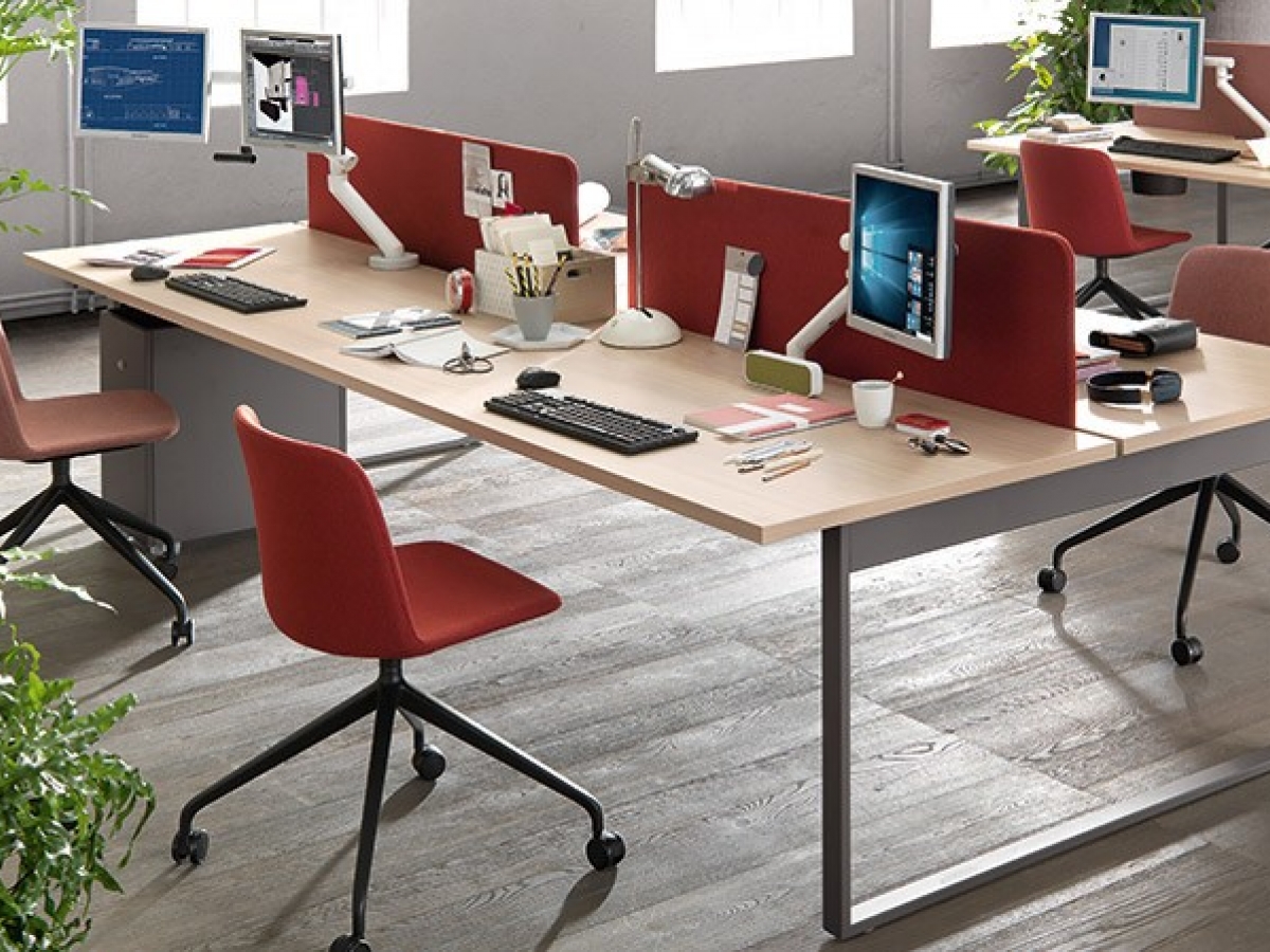 Bureau open space esthétique et facile à monter -PIGRECO LOOP_1