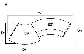 Comptoir d'accueil Valde forme vague avec accès PMR - MDD - Vert brillant, Gauche_1