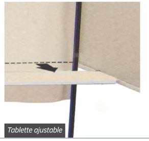Isoloir électoral pour personnes à mobilité réduite - dimensions spécifiques 1000x1300 mm - structure acier laqué et panneaux en tôle beige_1