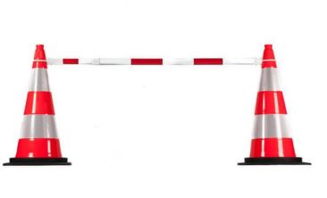 Lisse extensible pour cônes - Léger et robuste en polyéthylène - Bande réfléchissante classe 1_1