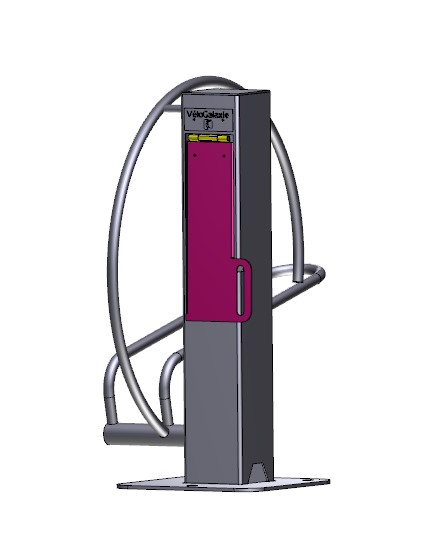 Support et station de recharge extérieure pour 1 vélo électrique - Velec Mono avec prise IP55_1