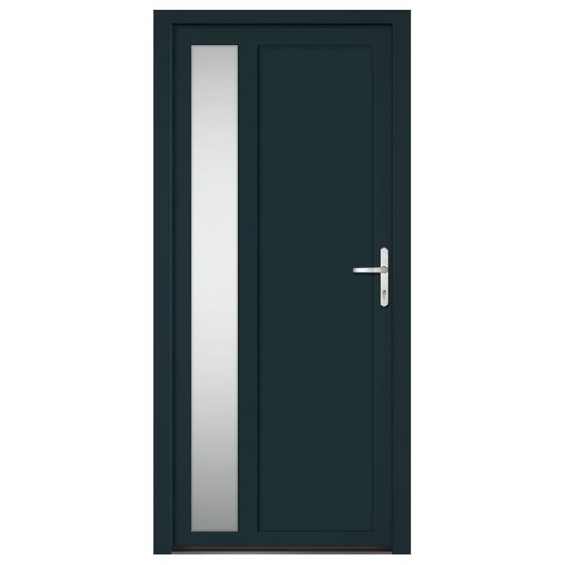 Vidaxl porte d'entrée anthracite 98x208 cm pvc 3157104_1