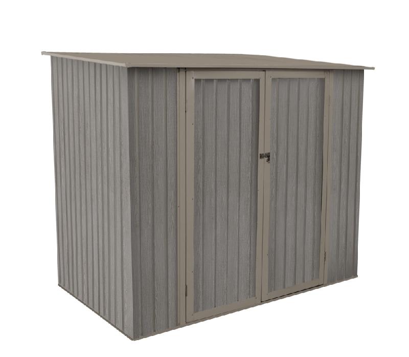 Abri jardin métal - aspect bois vieilli - 3,17 m² - gris 75_1