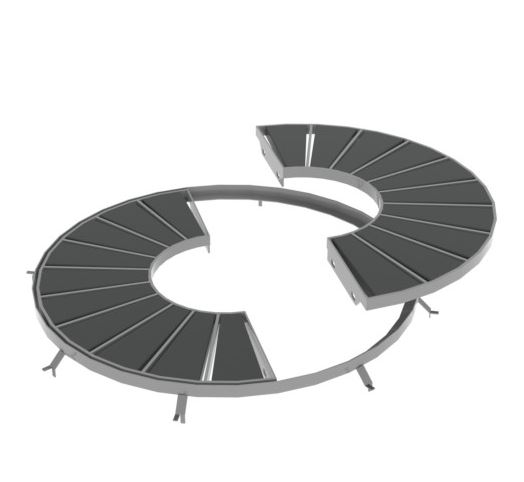 Grille d'arbre ronde autoportante en acier - Série trafic - Résistance 3,5 T - Diamètre 1320 mm - DELIA_1