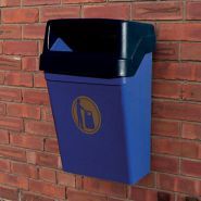 Hooded Trimline 25 - Poubelle publique Glasdon - 25 litres, corps en Duraplus et capot en Durapol_1