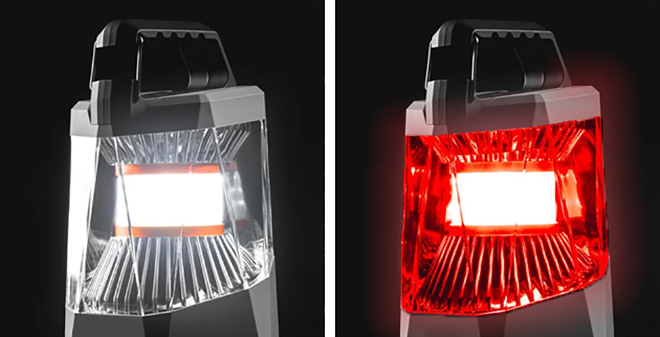 Lanterne LED rechargeable par USB - Lumière blanche et rouge - Jusqu'à 500 lm - Étanche IPX4 - Power Bank 2600 mAh - 1000BG_1