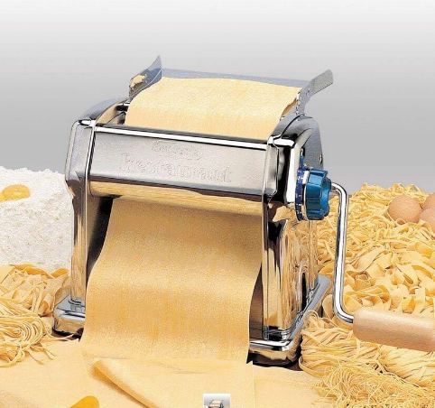 Machine à pâtes manuelle Imperia en inox chromé - 6 positions - 2 accessoires pour tagliatelles et fettucine_1