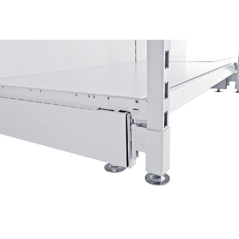 Pied S50 - Longueur 570mm - 2 Vérins - Pour Montant 60x30mm ou 80x30mm - Couleur Crème - Matière Acier_1