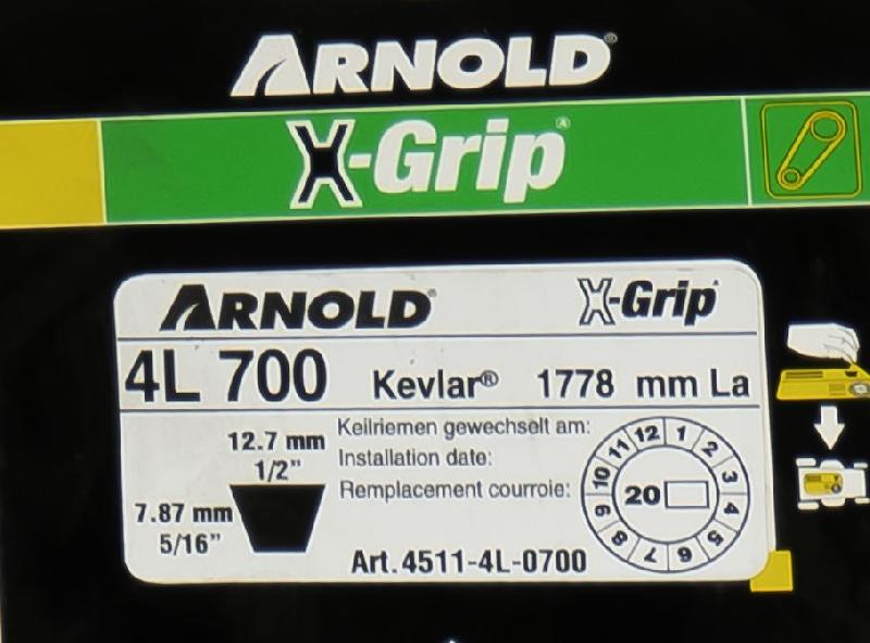 Courroie trapézoïdale X-Grip V - type 4L700_1