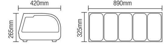 Kit réfrigéré à poser 52L Portes coulissantes L.1352mm mm AFI Collin-Lucy_1