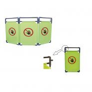 Barrière légère 3 modules - sécurité industrielle - 1m de hauteur - panneaux polyester et cadre PVC_1