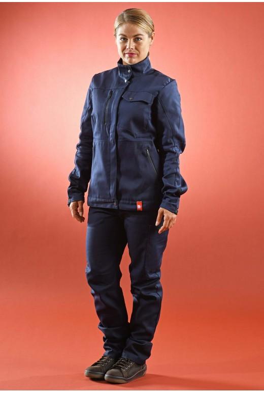 Blouson Workfit femme - Réf. 335*CP4 - Style épuré, tissu stretch, multipoches, coloris marine_1