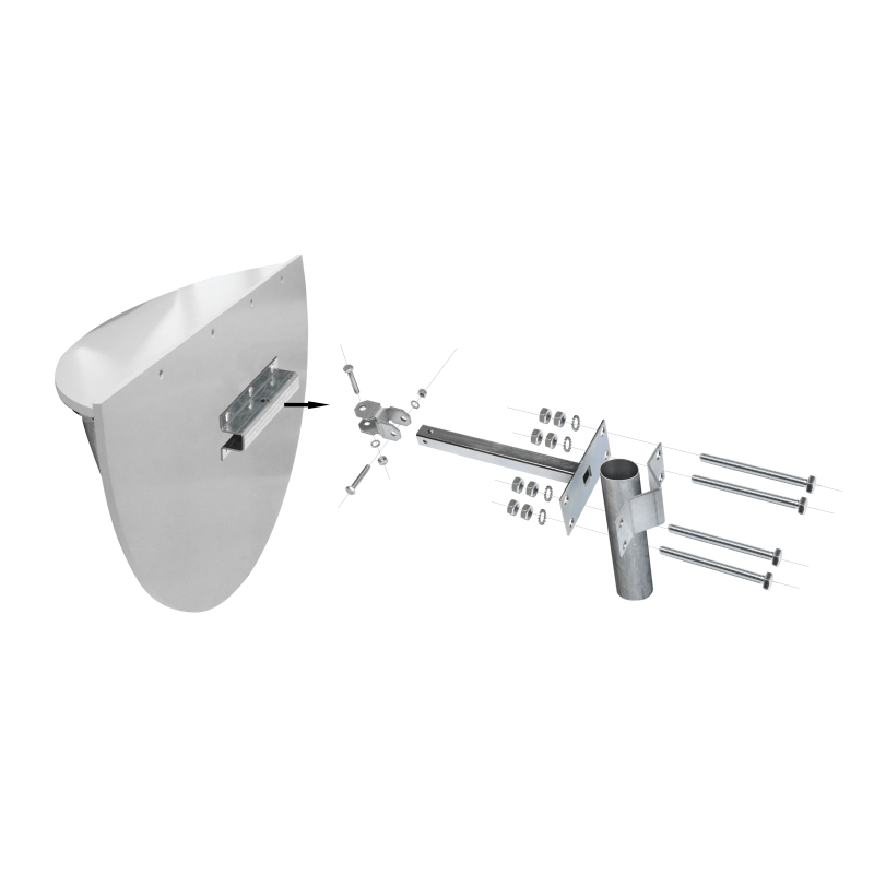 Demi-miroir panoramique vision à 180° - MICHATEL 307 - 1/2 diamètre 300 mm - Garantie 3 ou 6 ans_1