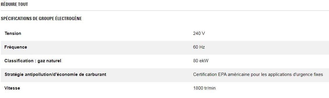 Dg80-2 (monophasé) groupes électrogènes industriel à gaz - caterpillar -  classification gaz naturelle 80 ekw_1
