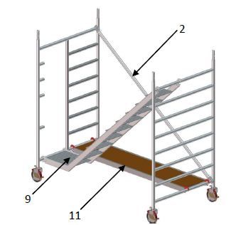 Échafaudage roulant venus - fortal sa - charge d’exploitation par module de plancher 200 kg/m²_1