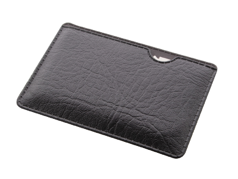 Outil multifonctions en acier inoxydable - 11 fonctions - Format carte de crédit avec pochette similicuir_1