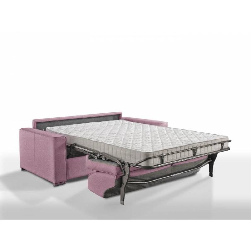 Canapé convertible express premium 160 cm - Sommier à lattes Renatonisi - Matelas Bultex - Velours rose - Fabrication italienne_1