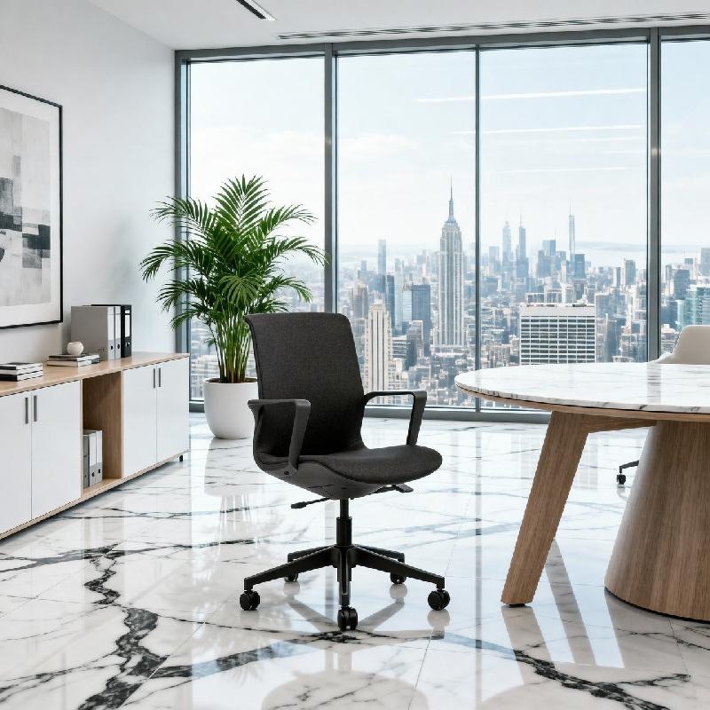 Fauteuil de Bureau Izao : Design Contemporain et Ergonomie Intuitive - Noir_1