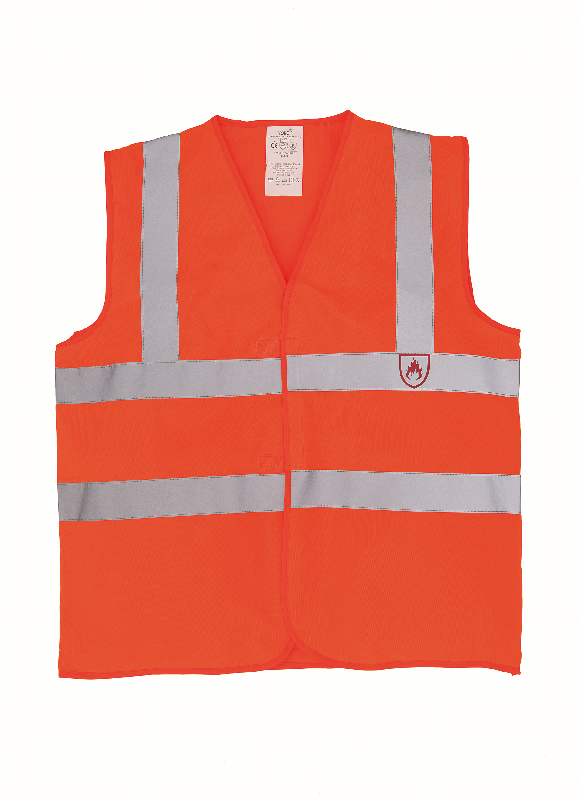 Gilet haute visibilité & LSF (chaleur et flamme) - Réf: YHVW100FR - Polyester, bandes réfléchissantes, EN533, ENISO20471:2013_1